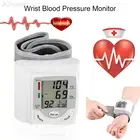 Монитор артериального давления на запястье, портативный автоматический цифровой фотохромный монитор сердечного ритма и пульса, измерительный тонометр, белый
