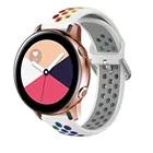 Радужный силиконовый ремешок для Samsung Galaxy Watch Active 2 40 мм 44 мм, Мягкие Ремешки для умных часов Gear Sport S3, дышащий браслет