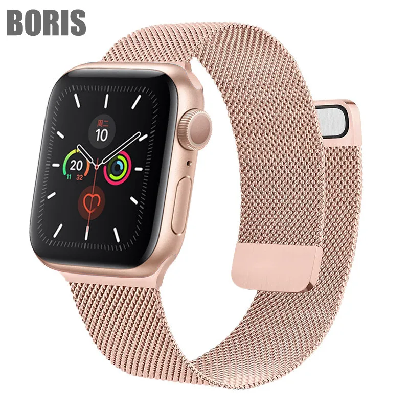 Ремешок для Apple Watch Band 40 мм 44 мм, металлический браслет с магнитной петлей для iWatch Band 38 мм 42 мм, аналогичный Apple Watch 6 5 4