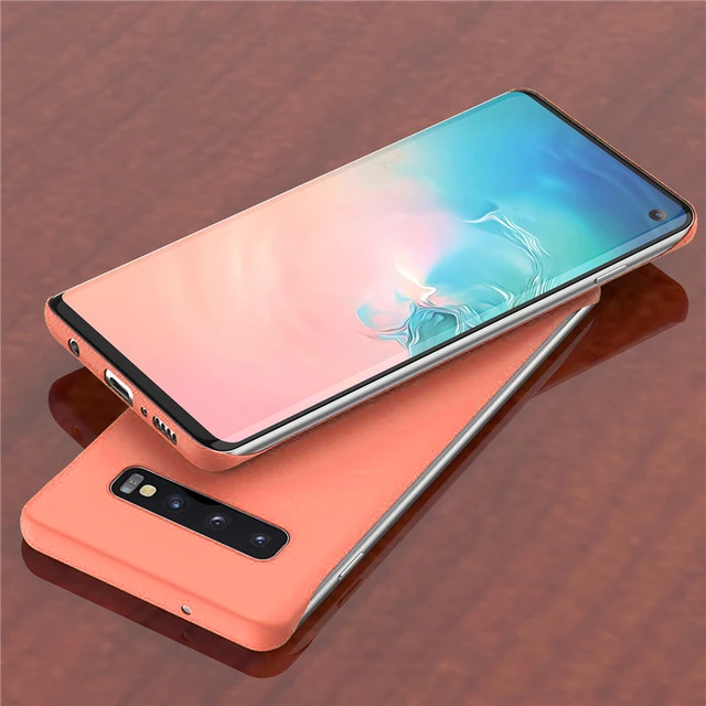 Безрамное чехол для samsung Galaxy S10 S10e Примечание 10+ плюс A10 A20 A30 A50 A40 A70 M20 A7 конфеты чехол s Жесткий матовый поликарбонатный чехол - Цвет: Оранжевый