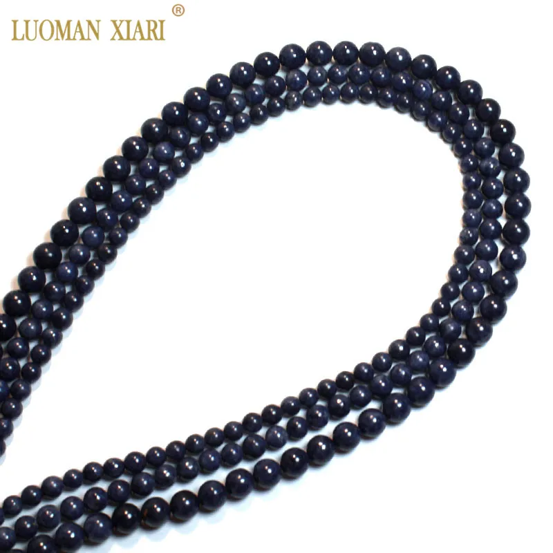 Высококачественные AAA 100% натуральный сапфир круглый Редкие с синим натуральным