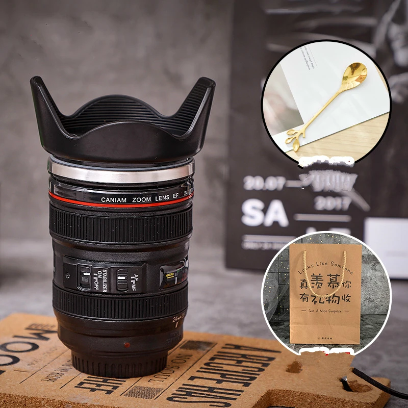 Креативные кружки с линзами из нержавеющей стали 400 мл чашка для кофе и чая