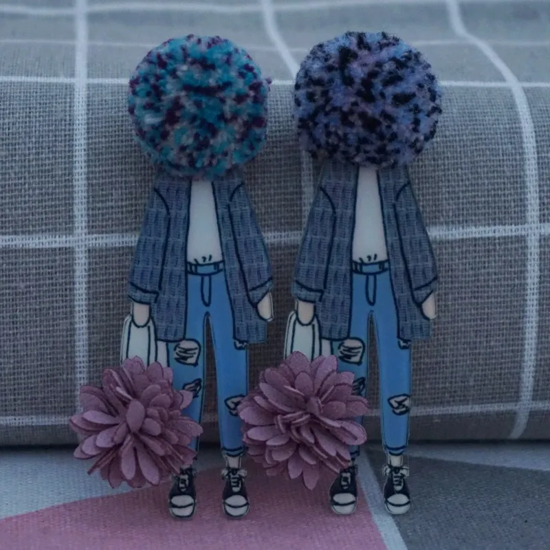 Женские и мужские модные броши ручной работы Акриловые Броши Симпатичные значки