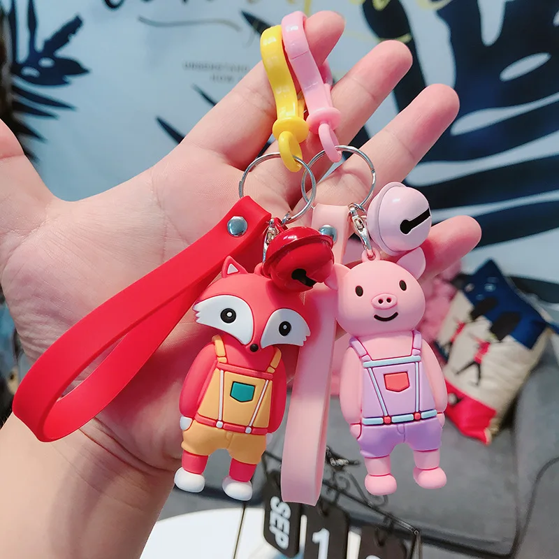 Мультяшный брелок силиконовый нагрудник поросенок игрушка кукла Автомобильная
