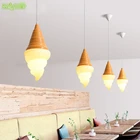 Подвесные светильники для десертов в виде конусов для мороженого, креативная прикроватная Подвесная лампа для детской комнаты, подвесное освещение