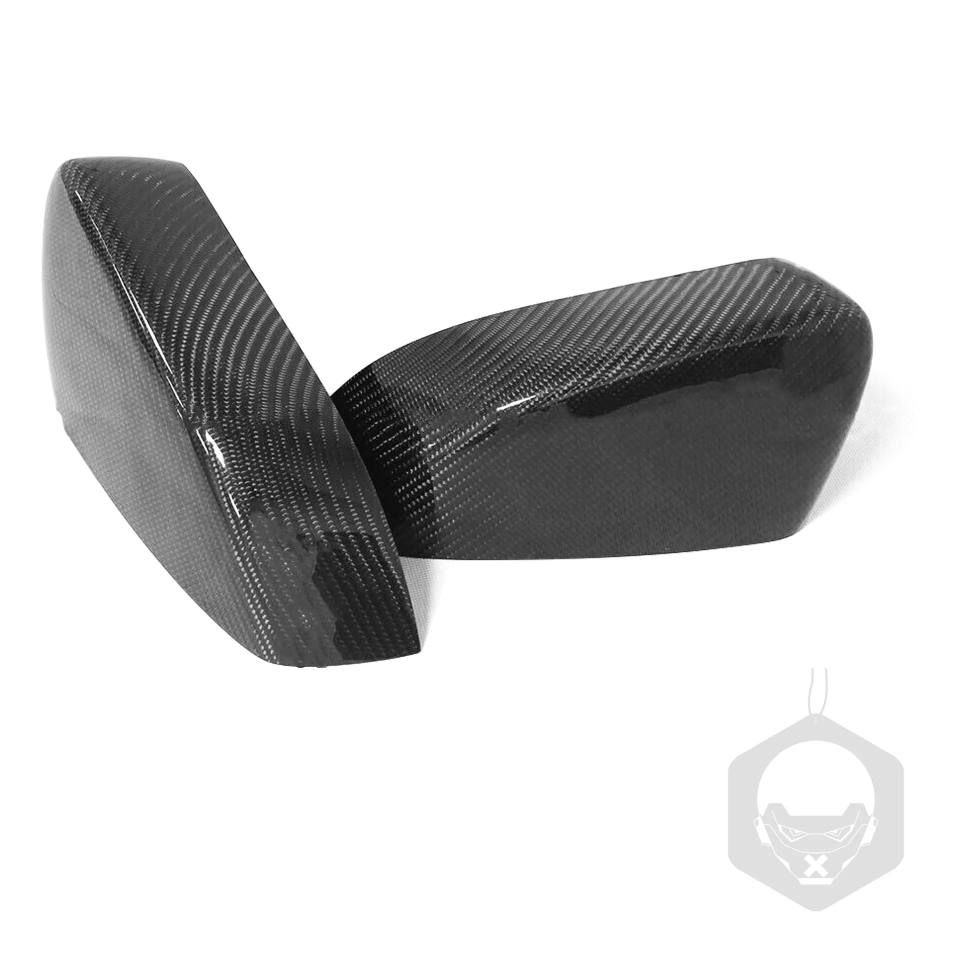 

For Ford Mustang 2008 2009 2010 2011 2012 2013 Add On Style Carbon Fiber Rear View Mirror Cover Black Finish