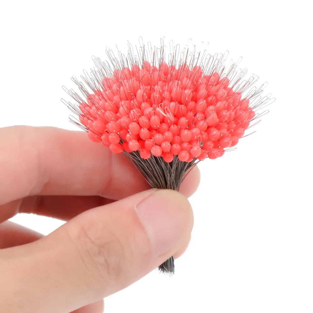300Pcs Silicon Space Bean Profession Fishing Float Resistance Anti-Strand Fish Line Fishing Gear Connector Stopper 0.8/1.5/2.5#