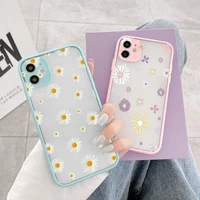 daisy flowers phone case for iphone 7 8 plus se 2020 for iphone 11 12 13 pro max x xr xs max florals back shockproof cover funda
