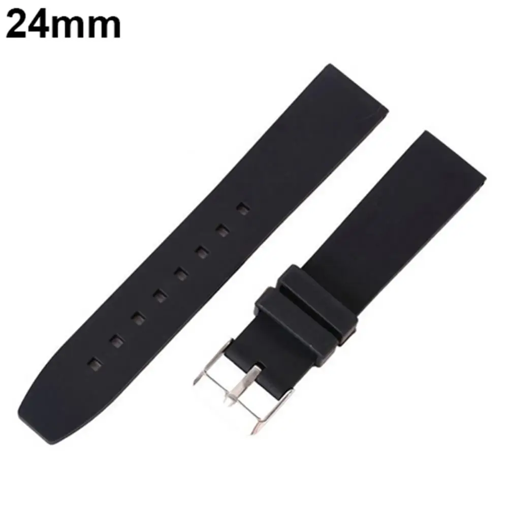 Ремешок силиконовый для наручных часов сменный водонепроницаемый однотонный