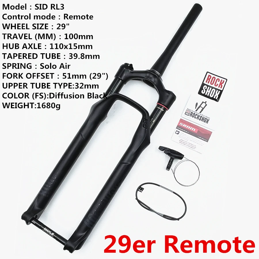 

RECON FORK RC Debon Air 27.5" 130mm SID FORK 29" 100MM 110x15mm Travel, Boost 110x15mm Mtn Bike Fork