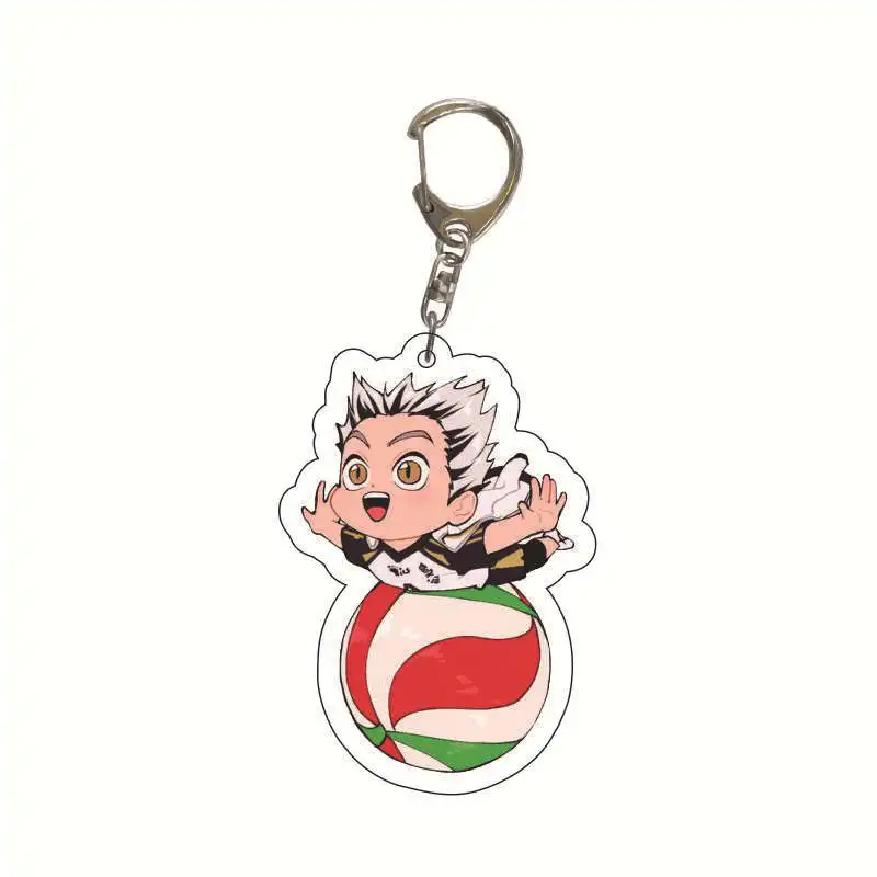 Cartoon Volleyball Boy Key Chain Ring Anime Haikyuu!! Keyring Cute Keychain Sleutelhanger New Accessories Pendant Gift | Украшения и