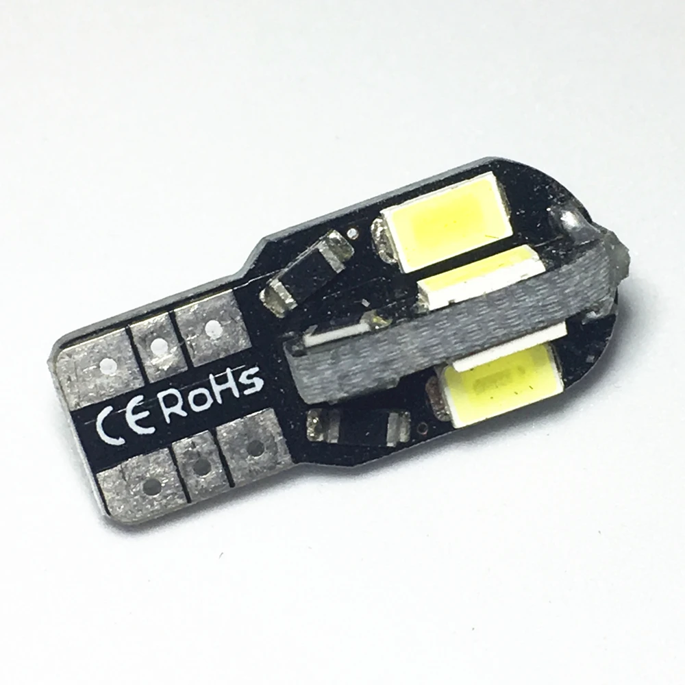 

100PCS W5W T10 led Car Interior Bulb Canbus Error Free Car Side Wedge Light Lamp Auto Bulb Car Styling White 5730 8SMD LED 12V