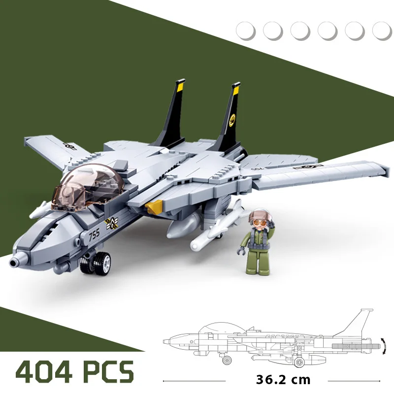 404 шт. США f14 истребитель tie самолет F-15 Орел строительные блоки игрушка армейский