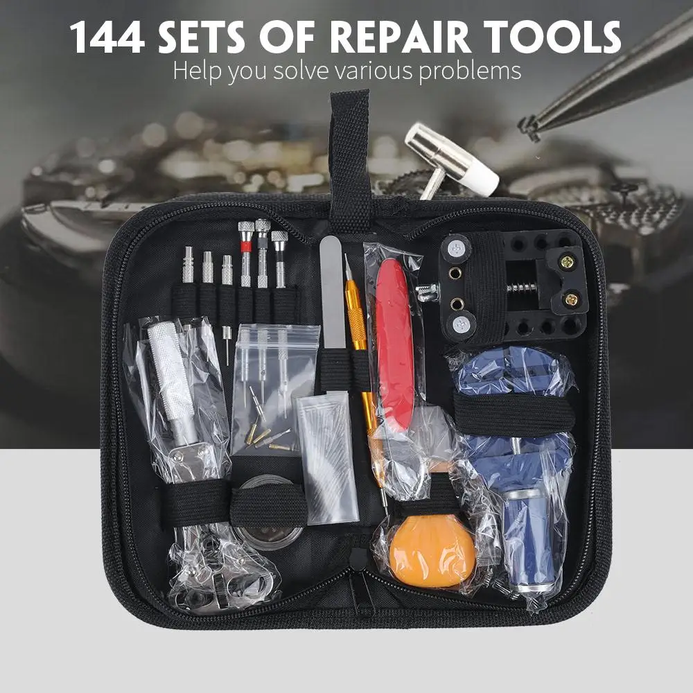 

Watchmaker Tool Metal Black Repair Kit Hand Remover Punch Maintain Handy Repair Tool Adjustable Watch Back