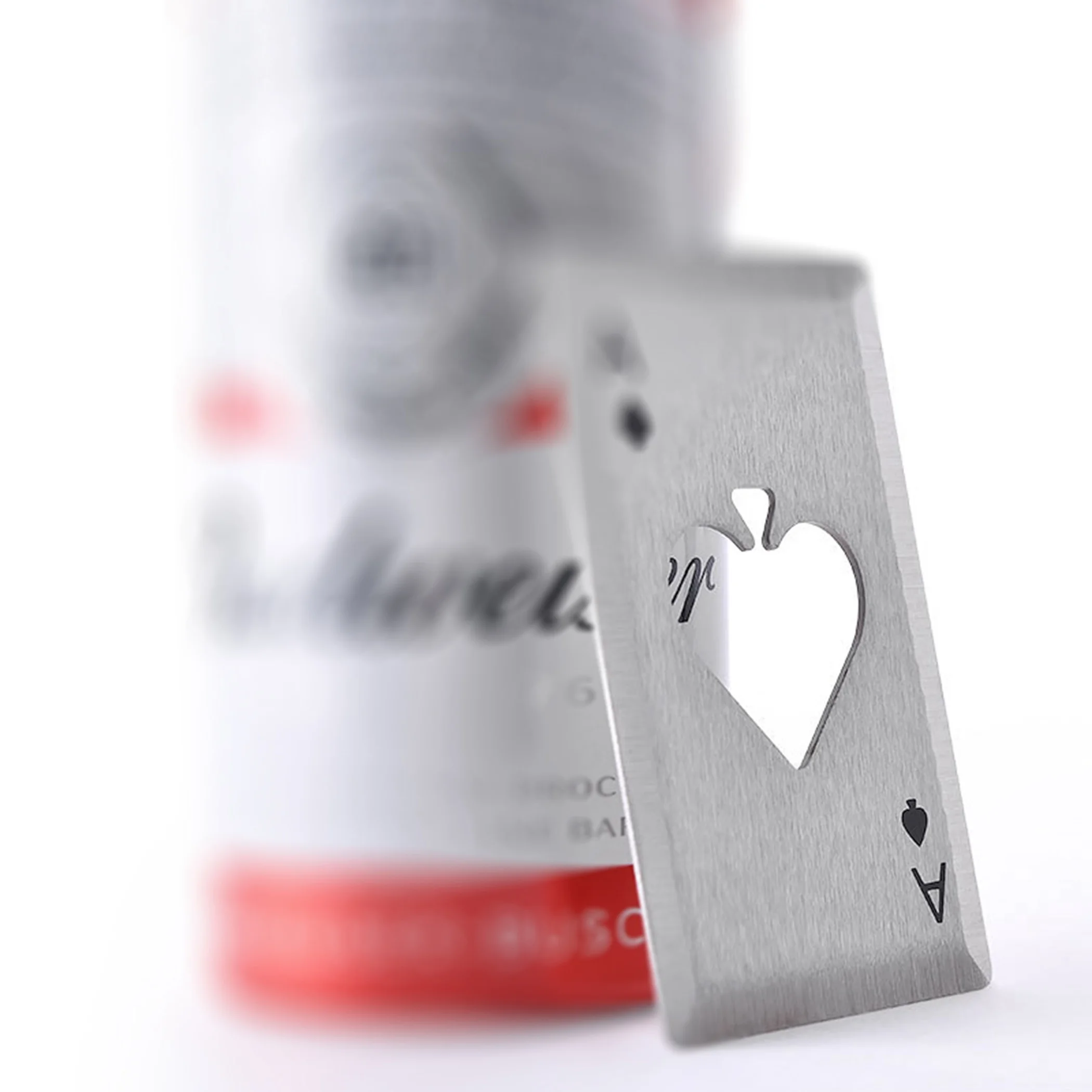 Stainless Steel Poker Bottle Beer Cap Opener Playing Card Bar Kitchen Tools Ace of Spades - 2 Color |