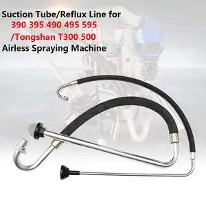 Всасывающая трубка из нержавеющей сталилиния рефлюкса для 390 395 490 Tongshan T300 500 безвоздушная машина для распыления краски, детали инструмента