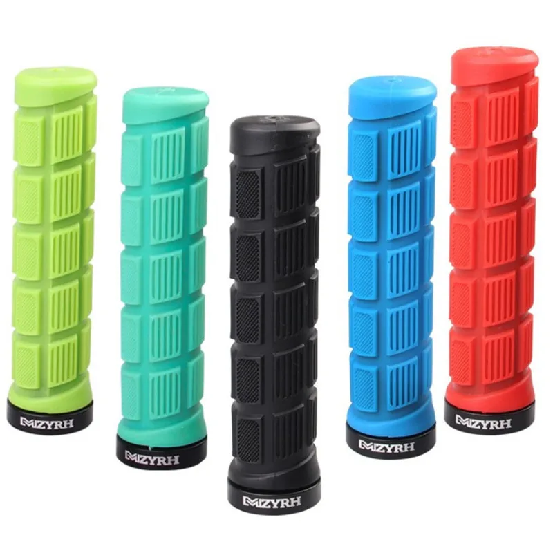 

1 Pair Bike Grips Handlebar MTB Mountain Bike Cycle Bicycle Lock Aluminum Alloy BMX Rubber Grip Anti-Slip Parts Dropshipping