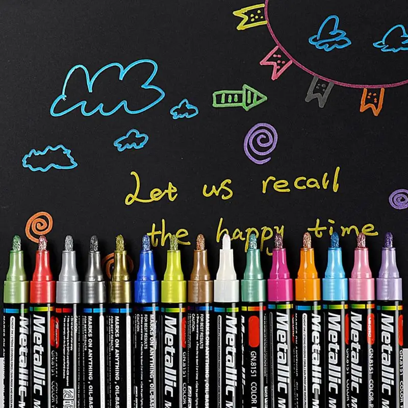 

4/8/15/20 Colors Acrylic Paint Marker Pen Set for DIY Album Glass Ceramic Rock Wood Fabric Canvas Painting Detailed Marking