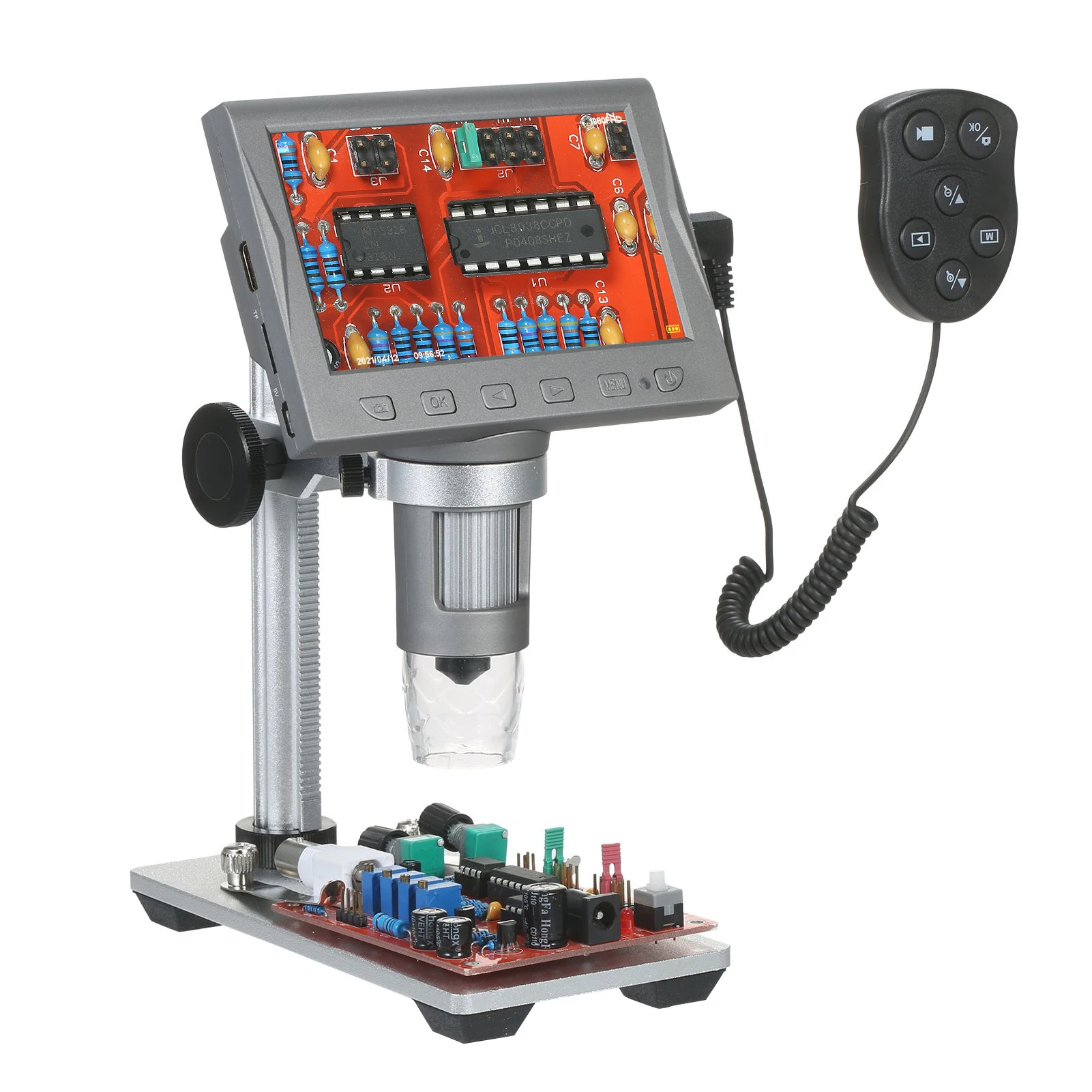 

Микроскоп KKmoon цифровой с увеличением 4,5 дюйма, ЖК-дисплей с дистанционным управлением