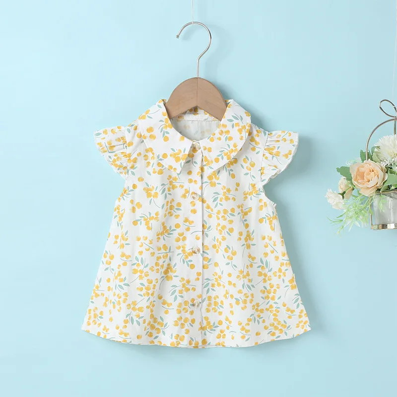 

Женское летнее платье с коротким рукавом, однобортное ТРАПЕЦИЕВИДНОЕ ПЛАТЬЕ с цветочным принтом, лето 2021