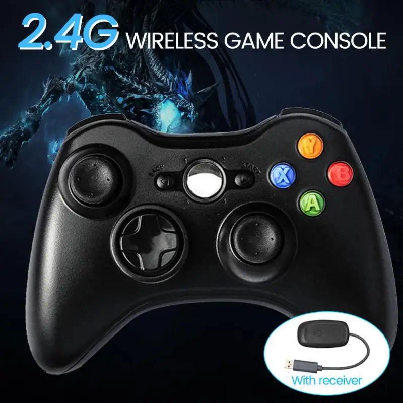 

2.4 G Controller Gamepad Wireless Joystick Joypad with PC Receiver For Xbox 360 For Windows 7 8 10 Dual-vibration Controller