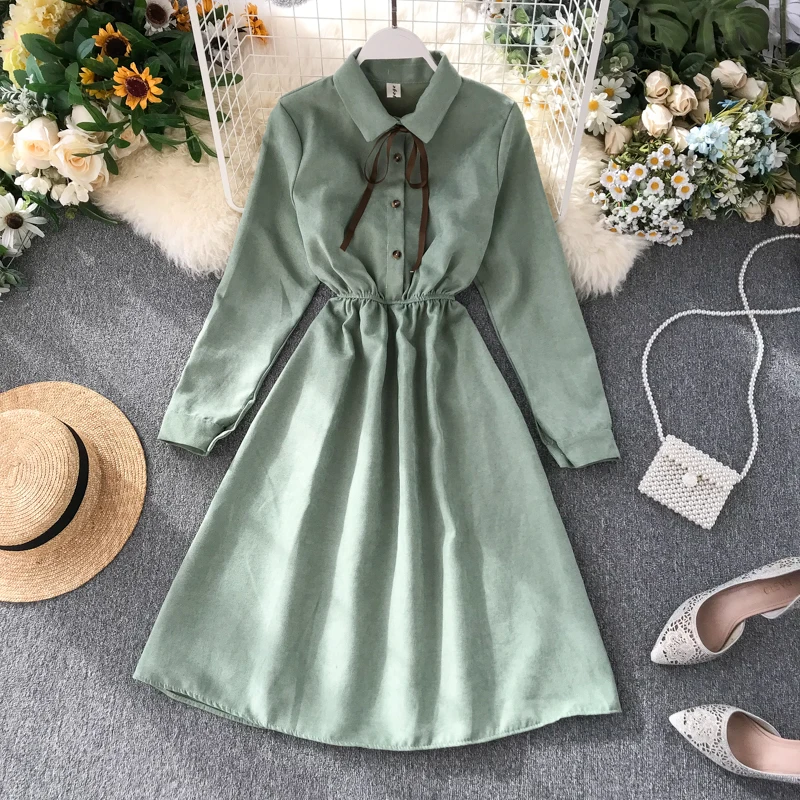 Женское винтажное платье ALPHALMODA элегантное рубашка во французском стиле с