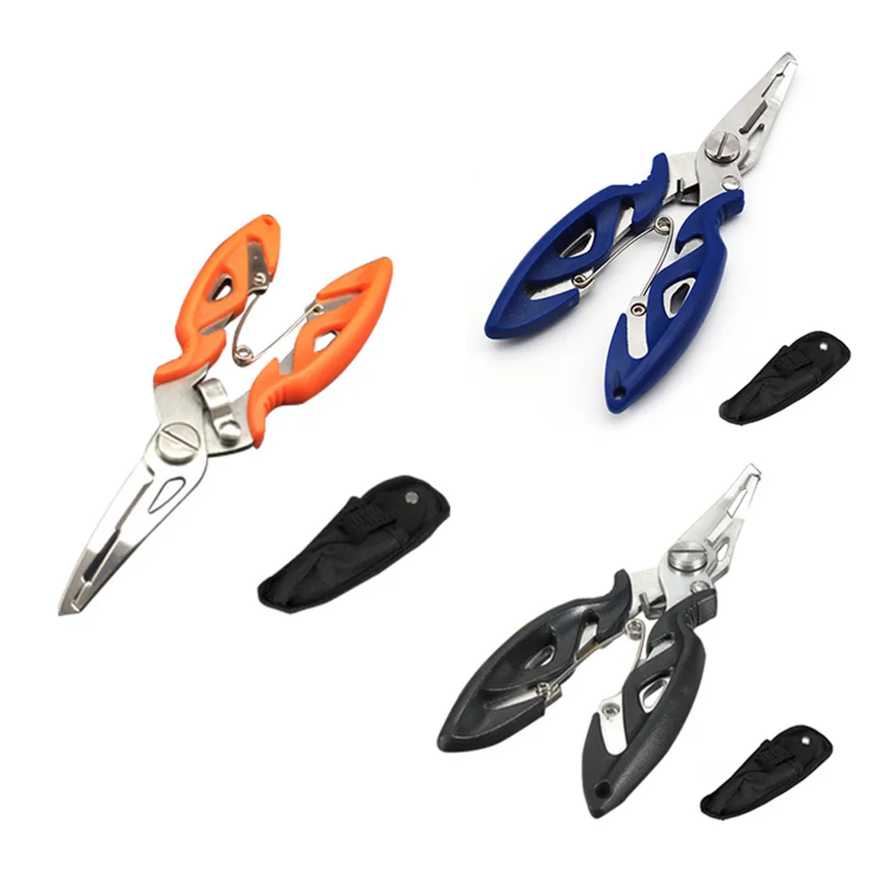 

Stainless Steel Fishing Scissors Pliers Line Cutter Lure Bait Remove Hook Tackle Tool Kits with Bag Fish Use Tongs Scissors