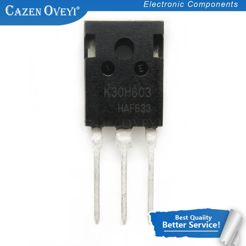 

5pcs/lot IKW30N60H3 IKW30N60 K30H603 TO-247 600V 30A 187W In Stock
