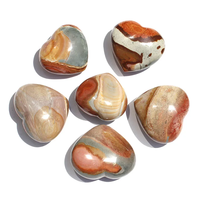 

1 Kg Natural Ocean Jasper Crystal Heart Stone For Home Decoration