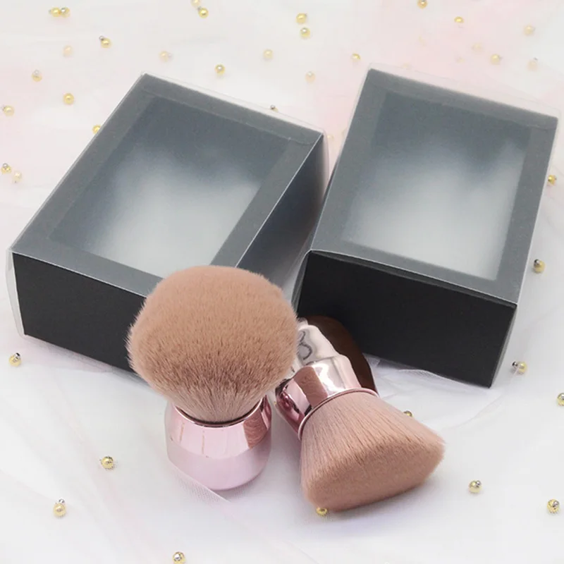 

1Pcs Single Head Powder Brush Mushroom Oblique Head Rose Gold Loose Powder Brush Round Beauty Tool SK88