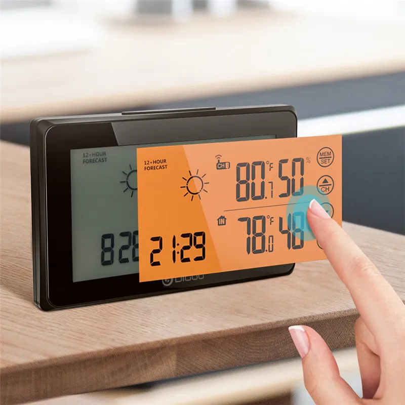 Метеостанция с ЖК дисплеем дистанционным датчиком и будильником|Приборы для