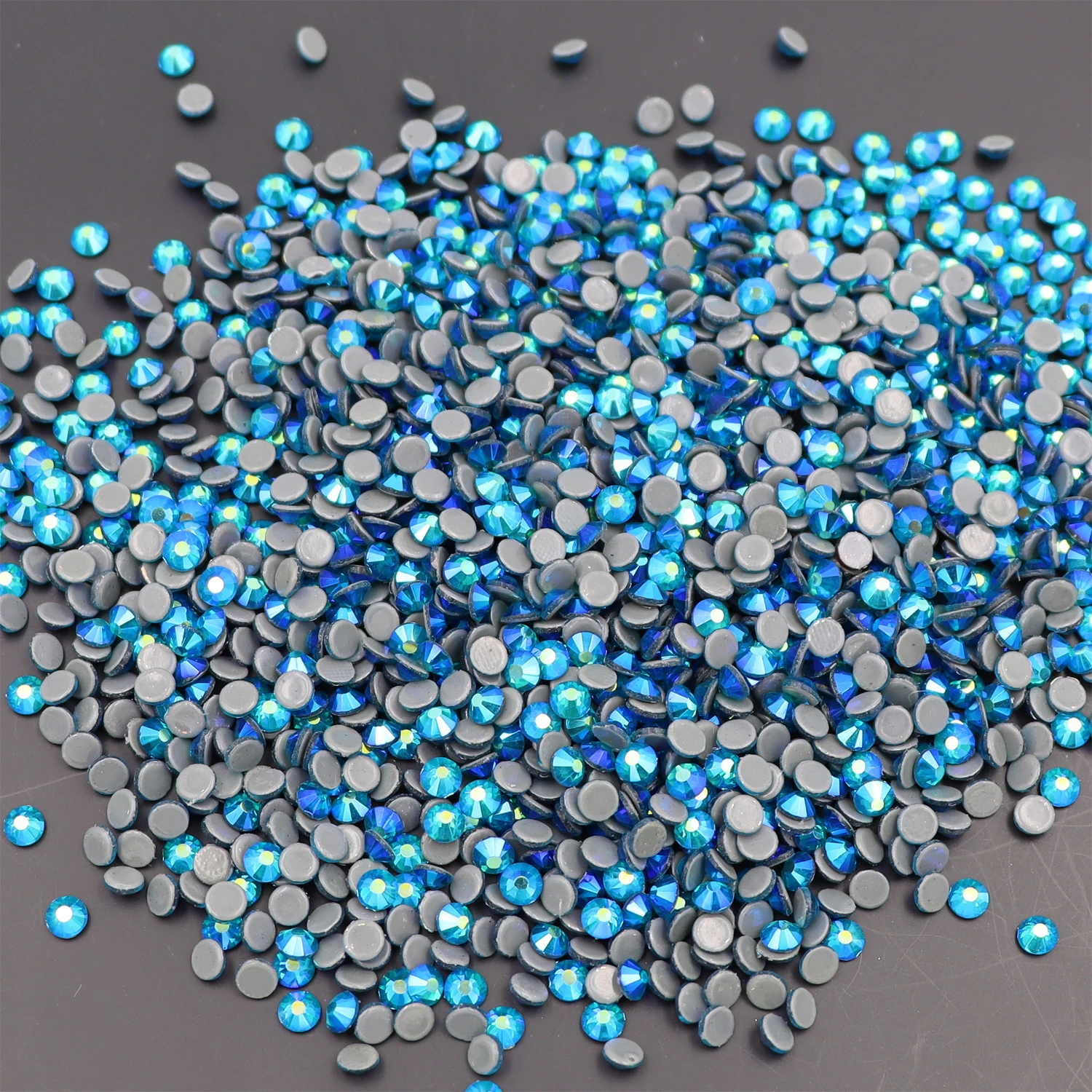 Стразы с голубым цирконием/Темный Аквамарин AB стеклянные стразы горячей