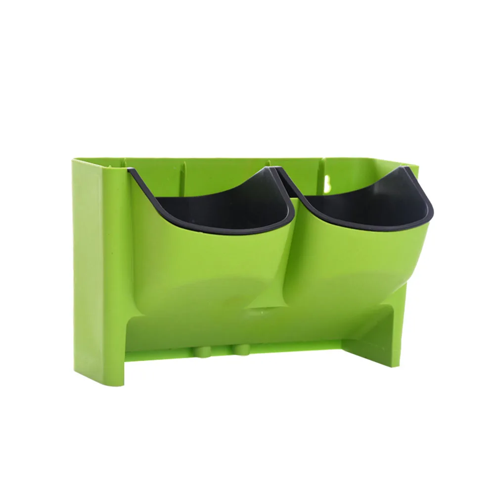 2 кармана твердый цветочный горшок Вертикальный Сад полимерный корзина