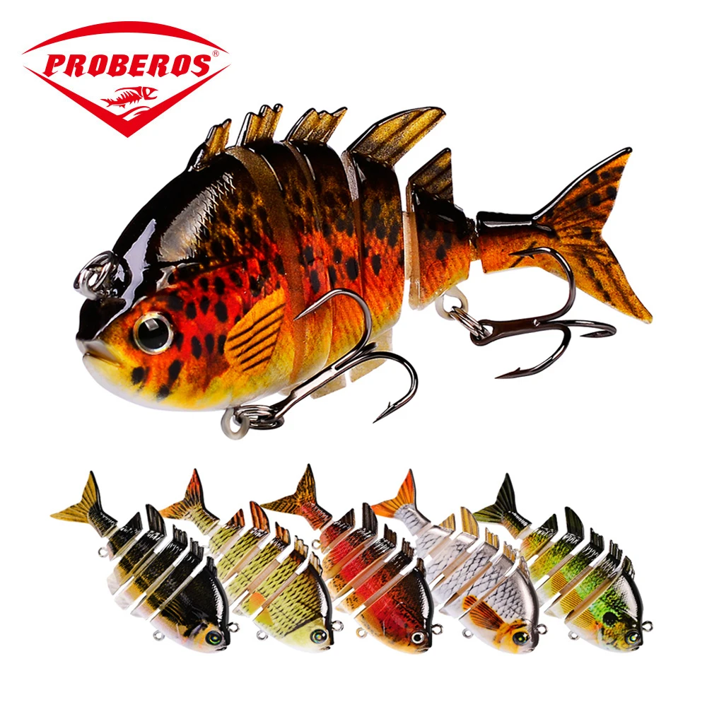 

PRO BEROS 8cm 14g Multi Jointed section Fishing Lure Baits Trolling Swim Minnow Wobbler Hard Bait Artificial Crankbait Fishing t
