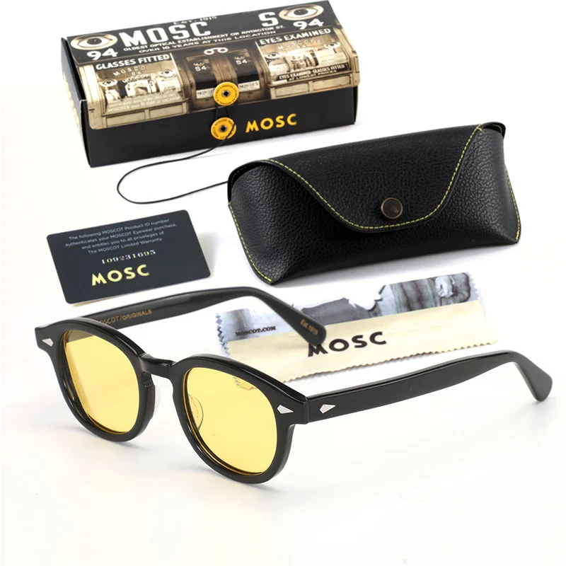 Johnny Depp Polarized Sunglasses Men Blue Yellow Lemtosh Night Vision Goggles Women Luxury Brand Vintage Acetate Glasses Frame