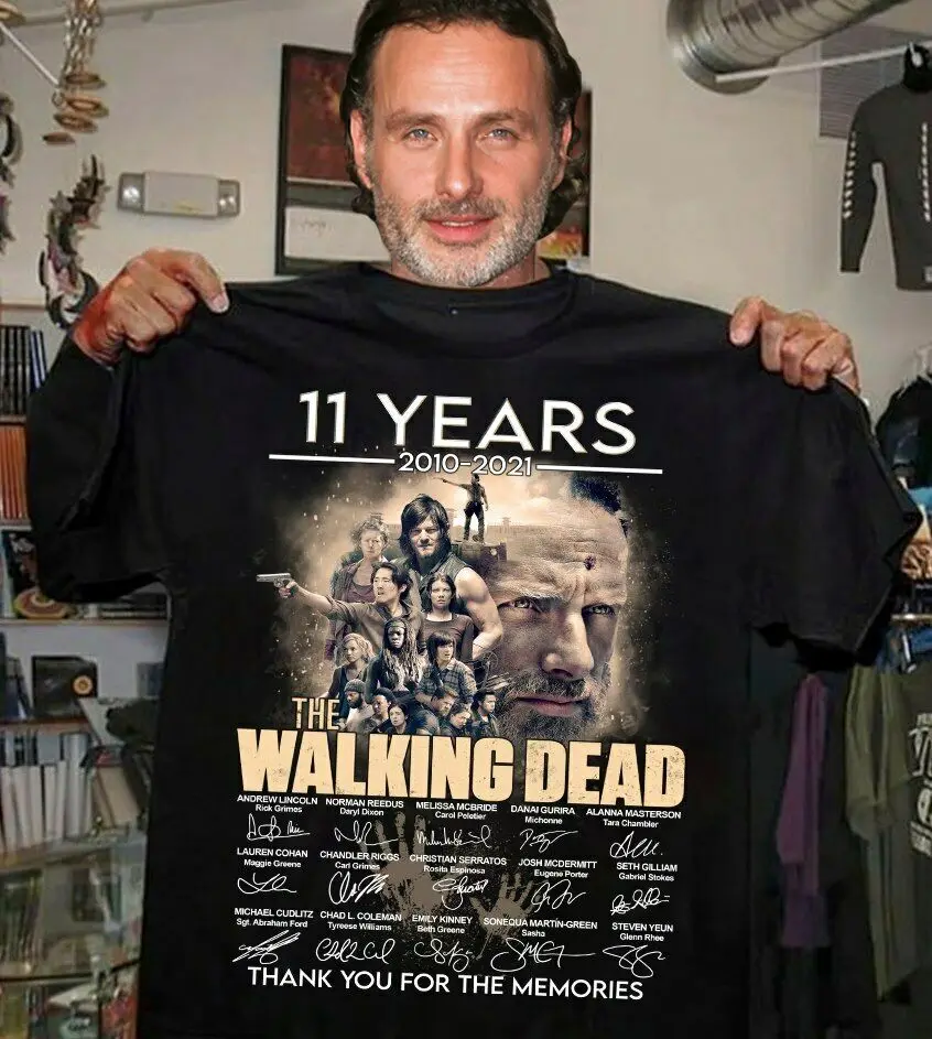 

The Walking Dead 11Th Anniversary 2010-2021 Thank You For The Memories T-Shirt summer shirts for women