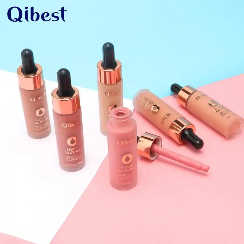 Румяна для лица QIBEST 6 цветов хайлайтер румяна макияжа жидкая щек минералы крем