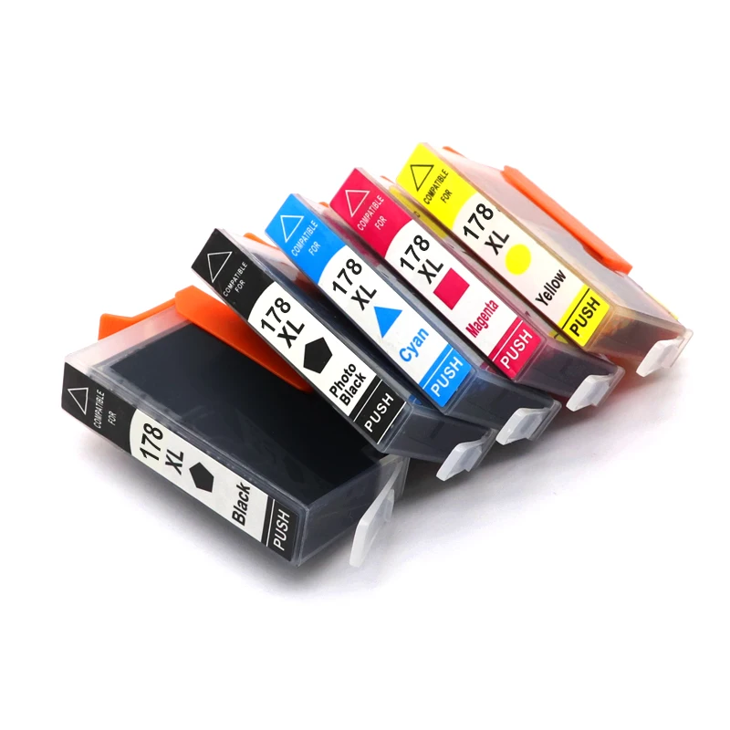 5PK совместимый чернильный картридж для HP 178 принтера 178XL Photosmart 5510 5515 6510 7510 B109a B109n