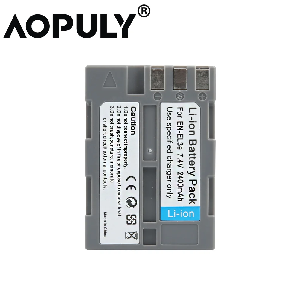 1 battery 1 шт. 2400 мАч EnEL3e baterias для nikon d50 камера батарея EN-EL3e+ ЖК-зарядное устройство для nikon D70 D80 D90 D100 - Цвет: 1 battery