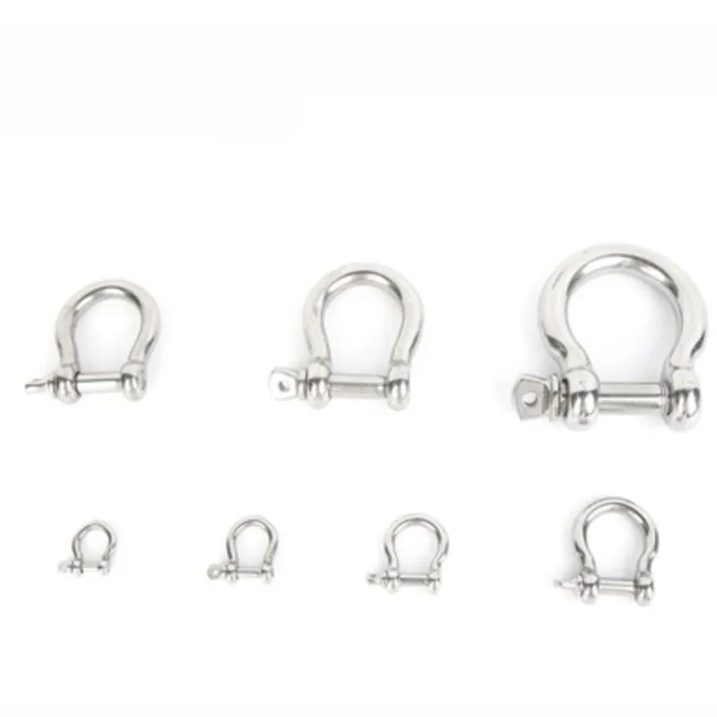 

1-5pc 304 Stainless Steel Shackle Bow U-type High-Strength Lifting Ring Buckle Connection Fixed Chain M4 M5 M6 M8 M10 M12