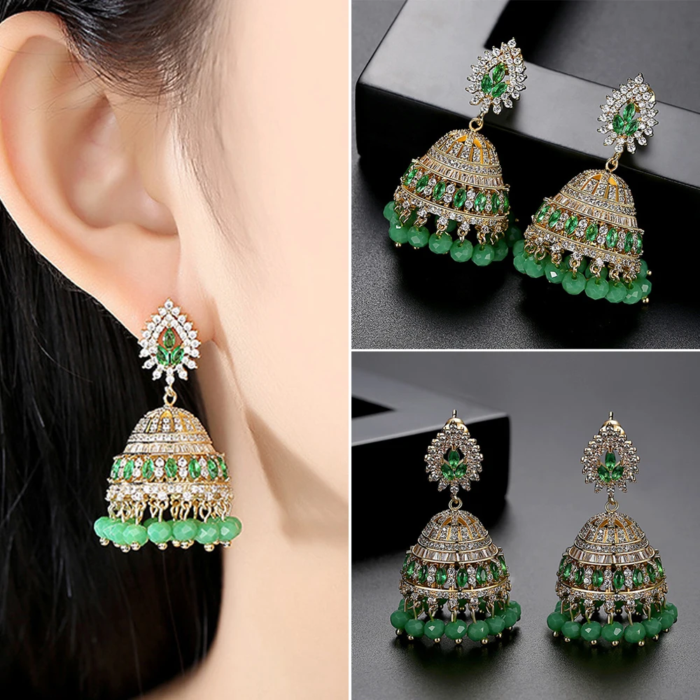 Индийские серьги в античном стиле Jhumki Jhumka висячие этнические ювелирные изделия