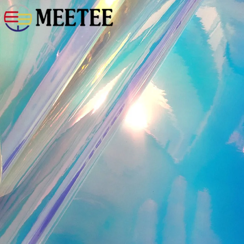 Meetee 50/100X138cm Синтетическая кожа ткань ПУ зеркальная Светоотражающая