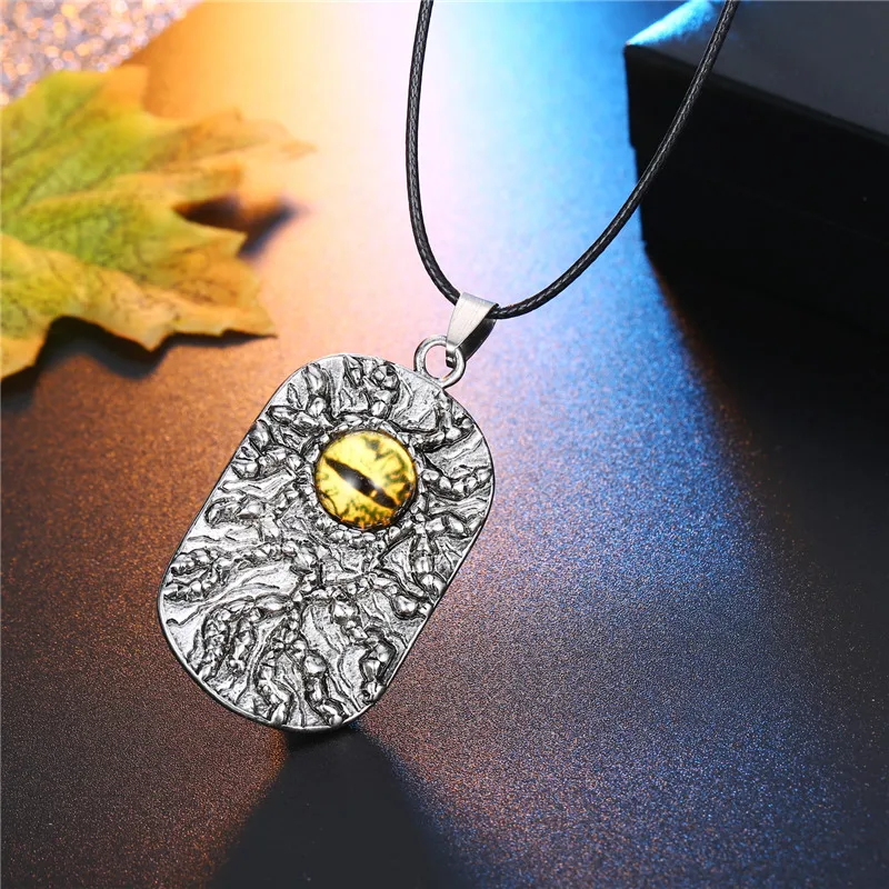 1 шт. готическое панк ожерелье с собачьей биркой злой глаз для мужчин и женщин