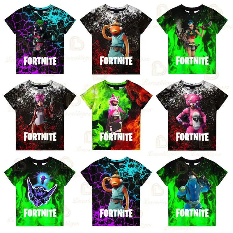

Fortnite 3D T-shirt Battle Royale Victory Cartoon Tops Baby 8 To 19 Years Kids Tshirt Shooter Game Hero Boys Girls Clothes