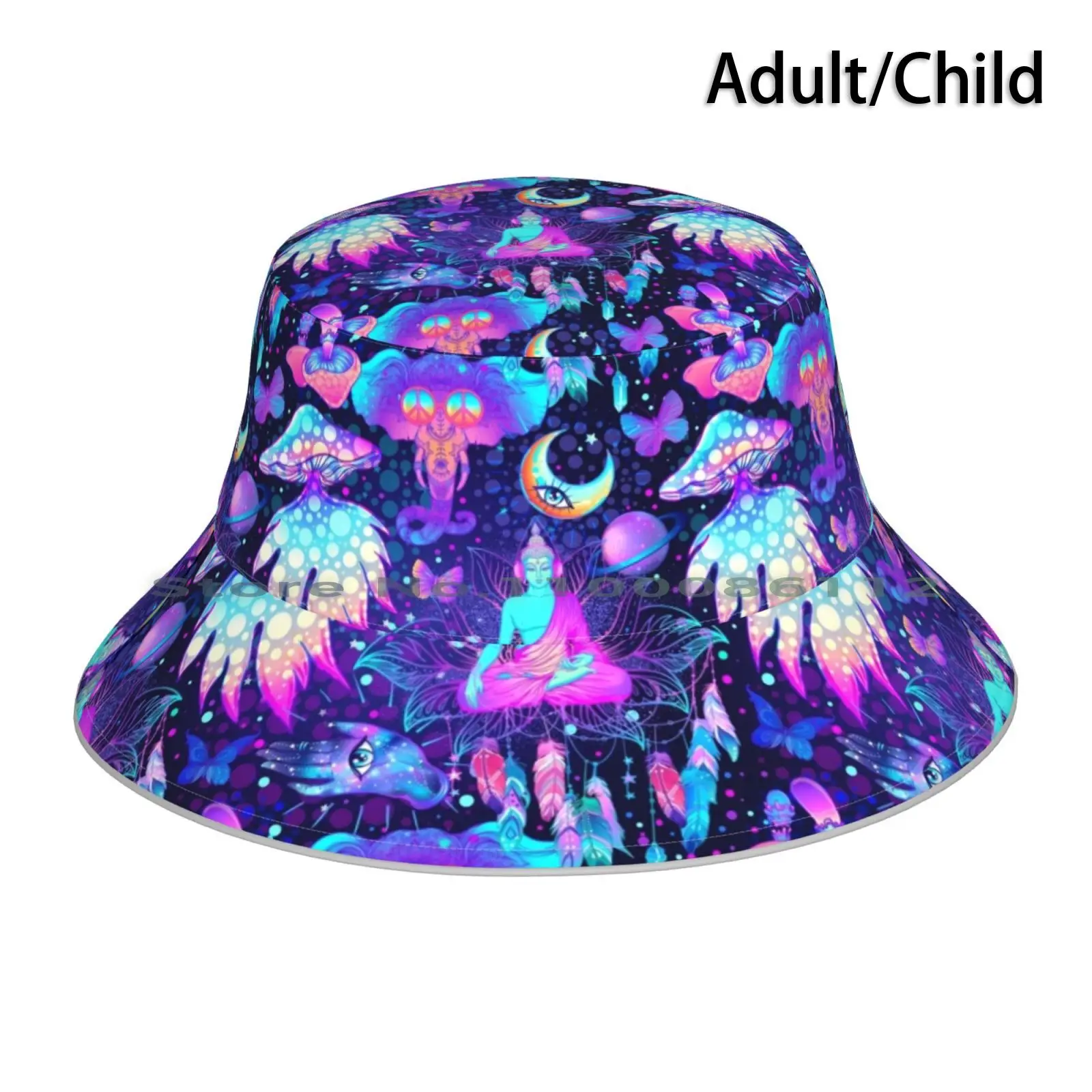 

Панама в стиле хиппи, Солнцезащитная шапка в стиле «хиппи», в стиле бохо, с узорами психоделического стиля, Будды, грибов, знак мира, Современная