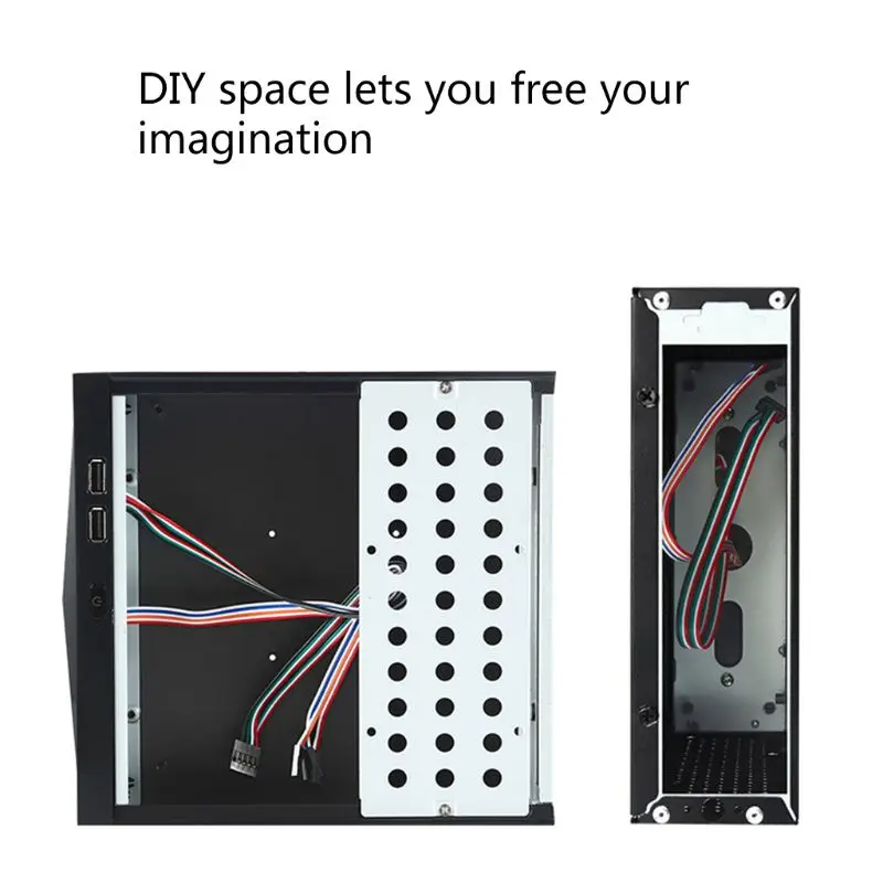 

FH05 Host Mini ITX Office Home Computer Case USB2.0 with Radiator Hole HTPC Power Supply Horizontal Metal Desktop Chassis J0PB
