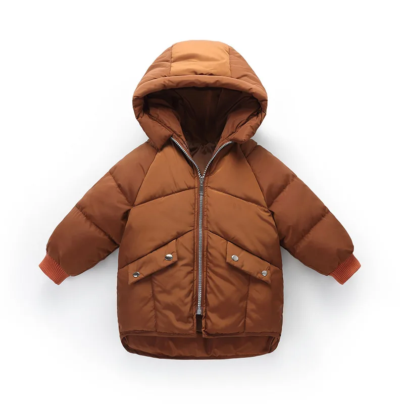 Детский пуховик 2019 г. Новая Корейская версия пуховая куртка с капюшоном для