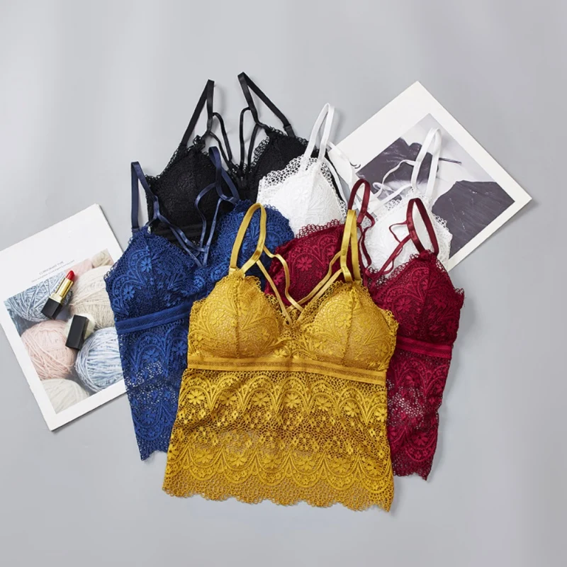 Бюстгальтер женский кружевной пикантное нижнее белье без косточек с