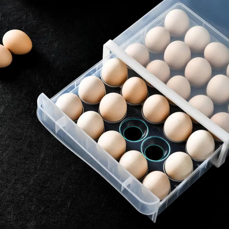Пластиковый контейнер для хранения яиц ящик в холодильнике с выдвижным ящиком