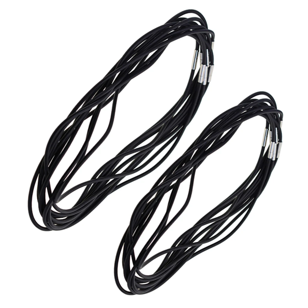 

20x Copper Closure Rubber Cord Leather Necklace Jewelry Making Accessories